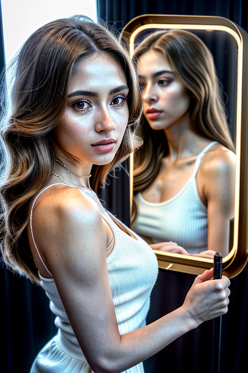 mirror photo poses girl